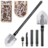 Diealles Shine Pala Plegable- 76cm Pala para Acampar- Pala Multifuncional Militar para Supervivencia Exteriores